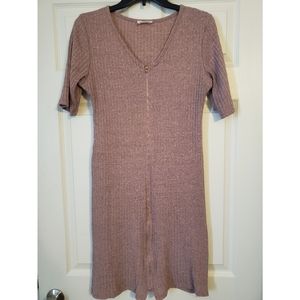Bodycon zippered t-shirt dress
